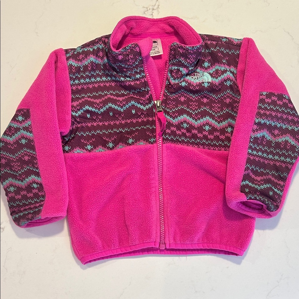 The North Face Kids Jacket in Pink and Patterned Design